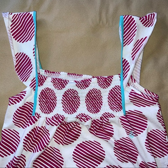Volcom "Spain Drain" Top - White/Fuchsia Circles Flowy/Airy Y2K - Junior's XL - Picture 7 of 16